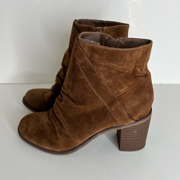 Target Fall Ankle Booties Tan Suede 9.5 - Picture 2 of 7
